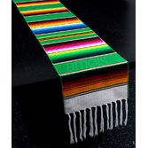 Fiesta Table Accessories Green Woven Serape Table Runner Image